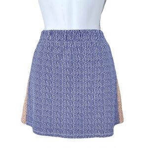 J. McLaughlin Blue Abstract Pattern ‘Palm Spring’ Skort, Size M